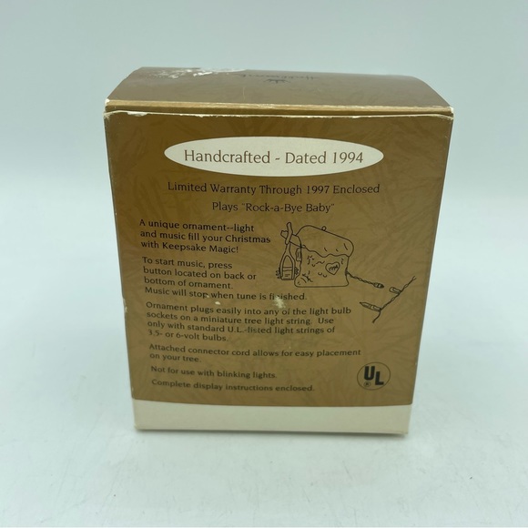 1994 Hallmark Baby’s First Christmas Ornament Lights Music Magic Squirrels - Picture 10 of 12